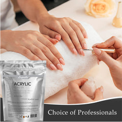 16oz White Acrylic Powder For Nail. Long-lasting, Large capacity and quick dry. Quality Salon Manicure Nail extension