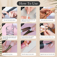 16oz Clear Acrylic Powder For Nail. Long-lasting, Large capacity and quick dry. Quality Salon Manicure Nail extension