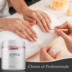 16oz Pink Acrylic Powder For Nail. Long-lasting, Large capacity and quick dry. Quality Salon Manicure Nail extension